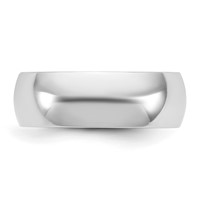 14K 6.5mm White Gold Ltw Comfort Fit Band view 3