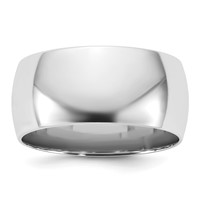 14K 9mm White Gold Ltw Comfort Fit Band view 1