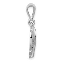 14K White Gold Polished Elephant Charm view 2