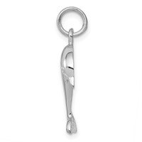 14K White Gold Dolphin Charm view 2