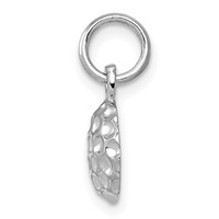 14K White Gold Domed Golf Ball Charm view 2
