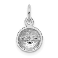 14K White Gold Domed Golf Ball Charm view 3