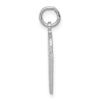 14K White Gold Basketball in Net Charm view 2