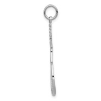 14K White Gold Tennis Racquet Charm view 2