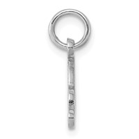 14K White Gold Casted Script Letter a Initial Charm view 2