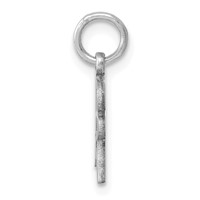 14K White Gold Diamond-cut Letter a Initial Charm view 2
