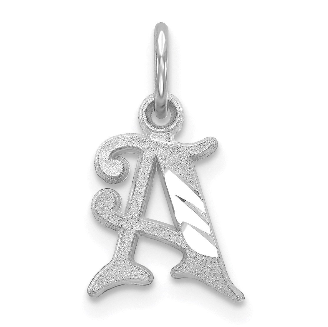 14KW Diamond-cut Letter A Initial Charm (WCH139-A)