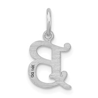 14KW Diamond-cut Letter B Initial Charm view 4
