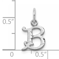 14KW Diamond-cut Letter B Initial Charm view 3