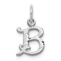 14KW Diamond-cut Letter B Initial Charm view 1