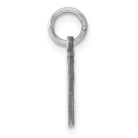 14K White Gold Diamond-cut Letter C Initial Charm view 2