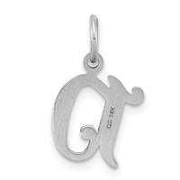 14K White Gold Diamond-cut Letter D Initial Charm view 4