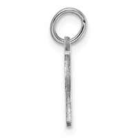 14K White Gold Diamond-cut Letter F Initial Charm view 2