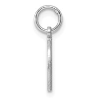 14K White Gold Diamond-cut Letter G Initial Charm view 2