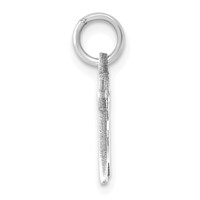 14K White Gold Diamond-cut Letter H Initial Charm view 2