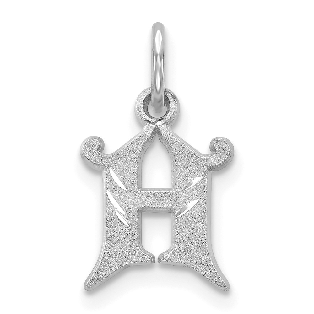 14KW Diamond-cut Letter H Initial Charm