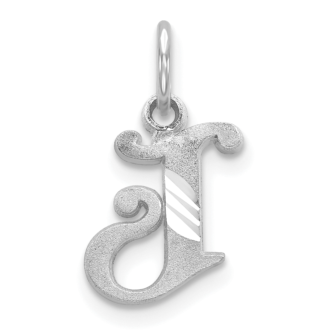 14KW Diamond-cut Letter J Initial Charm (WCH139-J)