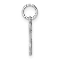 14K White Gold Diamond-cut Letter L Initial Charm view 2