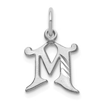 14KW Diamond-cut Letter M Initial Charm view 1