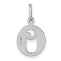 14KW Diamond-cut Letter O Initial Charm view 4