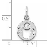14KW Diamond-cut Letter O Initial Charm view 3