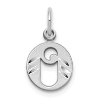 14KW Diamond-cut Letter O Initial Charm view 1