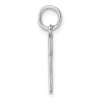 14K White Gold Diamond-cut Letter P Initial Charm view 2