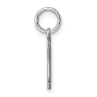 14K White Gold Diamond-cut Letter W Initial Charm view 2