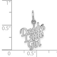 14K White Gold Daddy's Little Girl Charm view 3