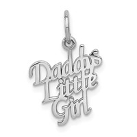 14K White Gold Daddy's Little Girl Charm view 1