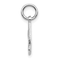 14K White Gold #1 Mom Charm view 2