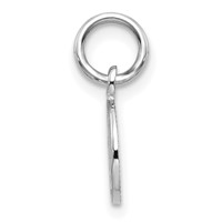 14K White Gold Small Polished Angel Round Charm view 2