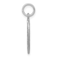 14K White Gold Cut-out Angel in Heart Charm view 2