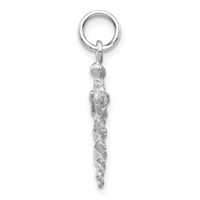 14K White Gold 3-D Caduceus Charm view 2