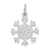 14K White Gold Snowflake Charm view 3