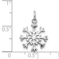 14K White Gold Snowflake Charm view 4