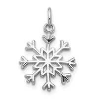 14K White Gold Snowflake Charm view 1