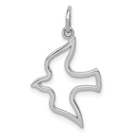 14K White Gold Cut-out Dove Charm view 1