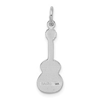 14K White Gold Acoustic Guitar Charm view 3