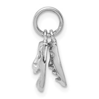 14K White Gold Comedy Tragedy 2-Piece Charm view 2