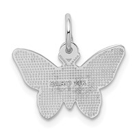 14K White Gold Butterfly Charm view 3
