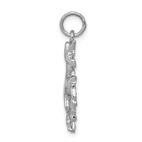 14K White Gold Unicorn Charm view 2