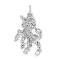 14K White Gold Unicorn Charm view 3