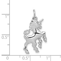 14K White Gold Unicorn Charm view 4