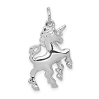 14K White Gold Unicorn Charm view 1