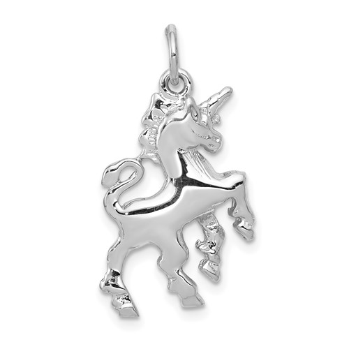 14K White Gold Unicorn Charm
