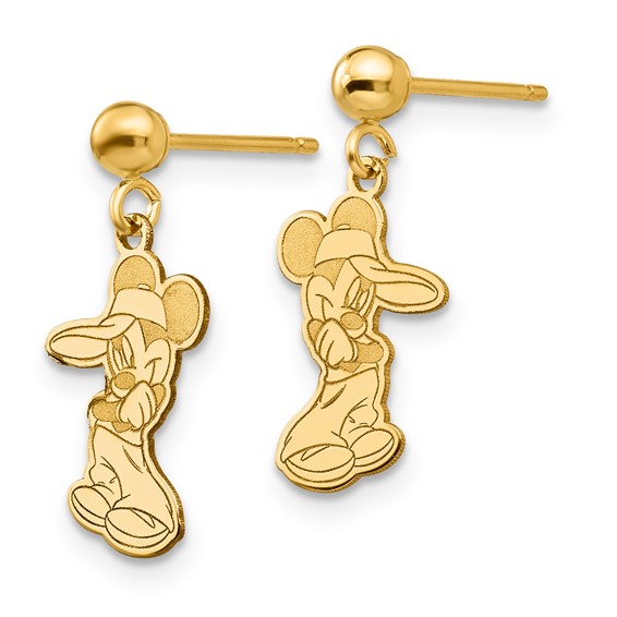 14k Disney Mickey Dangle Post Earrings
