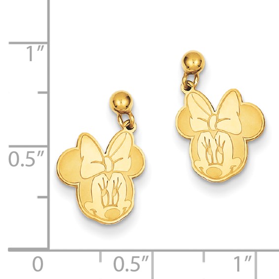 14k Disney Minnie Dangle Post Earrings