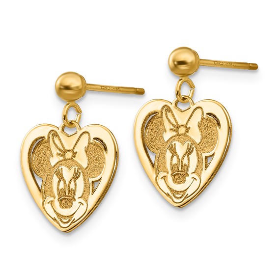 14k Disney Minnie Dangle Post Earrings