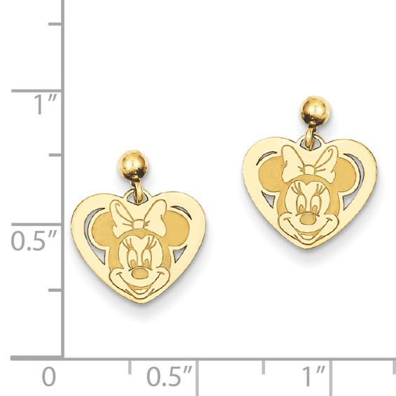 14k Disney Minnie Dangle Post Earrings